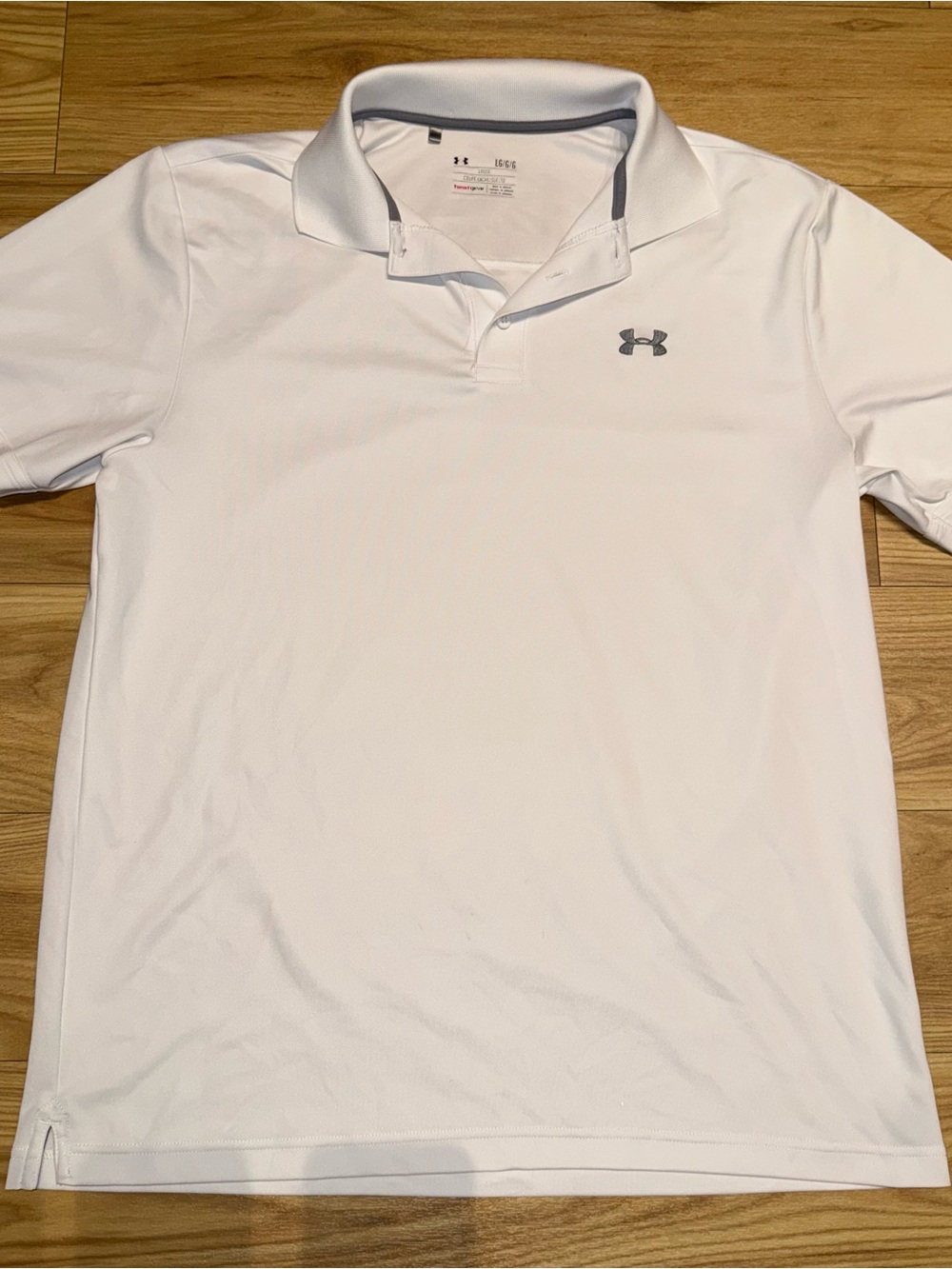 Under Armour Men’s White Performance Polo Heat Gear Mens Large